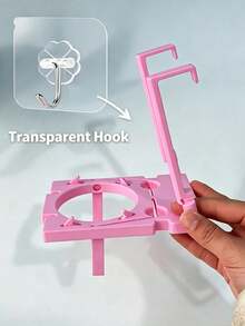 Airplane Phone Holder, Portable Travel Stand, Foldable Adjustable Rotating Selfie Stand (Suitable For Desk, Train Seat, Luggage, Kitchen Cabinet) - Durable Plastic Structure, Compact Foldable Phone Hook, Universal Phone Holder (Suitable For Various Phones, Travel And Home Scenarios) - Multicolor - View 6