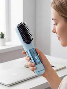 1 Cordless Cold Air Straight Hair Brush, 5 Temperature Settings LCD Display Negative Ion Ceramic Straight Hair Comb, USB Fast Charging Cold Air 2-In-1 Straightener, Suitable For Women's Family Travel Hairstyles, Hair Styling Tools - Multicolor - View 4