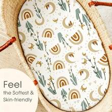2pcs Elastic Soft Fitted Baby Bed Sheet Set, Universal Fit For Crib, Bassinet, Moses Basket, Oval/Rectangular Mattress/Pad, Baby Shower Gift - Multicolor - View 5