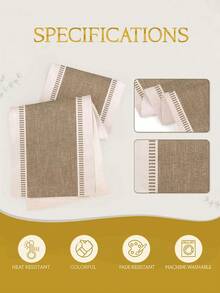 1 Stück, minimalistischer moderner Wohnzimmer Esszimmertischdecke, Mikrowellen-Staubschutzhülle, Schutzhülle, rechteckige Tischdecke, waschbar, geeignet für Familienessen, Couchtisch, Küche und Esszimmer Dekoration, Esstisch Dekoration Party und Szenendekoration, Heimdekoration, Outdoor Terrassen Tischläufer Dekoration, Eingangsbereich Dekoration, Kamin Tuch Dekoration - Beige - Übersicht 8