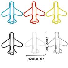 10/20/40pcs Creative Airplane Shaped Gold Rose Color Metal Paper Clips, Office Supplies, Suitable For Planner, Notebook, Card Packaging, Office School Stationery Gift - Airplane - View 6