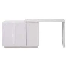 Desk, L-Shaped Rotating Corner Computer Desk, Office Desk, Vanity, White 110 Cm - 白色 - 查看 9
