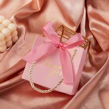 10 piezas de bolsas de regalo impresas en rosa, adecuadas para bodas, fiestas de cumpleaños, eventos empresariales y embalaje de regalos - Bolsas de embalaje - Ver 8