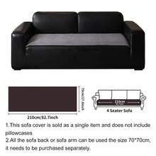 SANMOSPIN 1pc Solid Color Chenille Sofa Cover, Minimalist Modern Style, Anti-Cat Scratch, Pet-Friendly, Easy Care - Machine Washable, Suitable For 1-4 Seater Sofa, Bedroom Living Room Office Home Decor - Grey - View 9