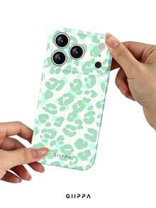 GIIPPA 1件白色底色薄荷綠豹紋設計手機殼，適用於Phone 17 Pro Max，兼容Phone 16 Pro Max、15 Pro Max、14 Pro Max，韓系高端時尚趣味手機殼，兼容11/12/13/14/15/16 Pro Max Plus，優雅設計男女皆宜，送給女友的聖誕節、情人節、復活節、婚禮季和生日完美禮物！ - 薄荷綠 - 查看 4