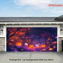 2d Graphic Design, A Banner Background Cloth Of Ghost Night Cemetery-2d Graphic Halloween And Christmas Decoration With Printing Technology, Suitable For Banner Background Of All Seasons. - Multicolor - View 6