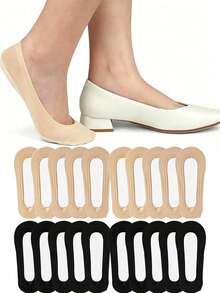 2/4/5/6/10/20 Pairs Women's Ultra Low Cut Invisible Socks, Non-Slip Nylon Foot Socks, Suitable For Flats, Loafers, High Heels, Daily Wear - Multicolor - View 20