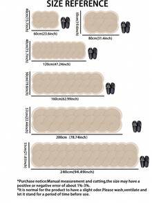 1pc Auspicious Cloud Wave Diatom Mud Floor Mat, Fabric Surface With Absorbent Sponge Rubber Bottom, 3.5mm Trimmable, Absorbent Anti-Slip Oil-Resistant, Suitable For Bathroom, Kitchen, Entryway, Laundry Room - View 3