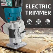 JSD-HOPE 21V Cordless Lithium Wood Router, 4.0Ah Li-Ion Battery, 30, 000 Max RPM, 1-6 VariableSpeeds, Brushless Motor For Woodworking EdgeTrimming, Grooving & DIY Projects - US A Type Plug(110-127V) - View 4