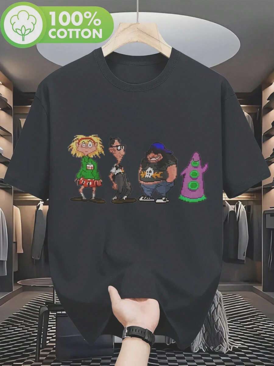 Día del Tentáculo - COMBO 4 Camisetas de Lujo para Hombre, Regalos para Novio, Camisetas con Gráficos de Anime - Negro - Ver 1