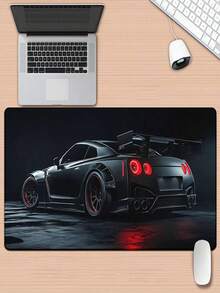 4 Sizes Matte Black Modified Sports Car Large Gaming Mouse Pad, Smooth Fabric Non-Slip Rubber Base Waterproof Stain Resistant Precision Stitched Edge Desk Mat For Laptop PC Office Game - View 7