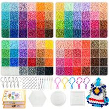 Multi-Color 2.6mm Perler Beads Set With Craft Tools: 5pcs Random Color Lanyards, Perler Board, Perfect Gift For Family And Friends, Or DIY Personalized Accessories For Travel - Molten Beads - View 1