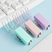 1pc Portable Mini Macaron Color Stapler Set, Random Color - Sets - View 5