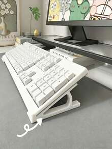 2pcs/Set Minimalist Keyboard Stand, Ergonomic Tilted Angle, Effectively Reduces Hand Fatigue, Sturdy And Stable, Suitable For Remote Workers And Students, Durable Keyboard Holder, Keyboard Stand/Keyboard Riser, Room Decor, Office Desk Use - Multicolor - View 2