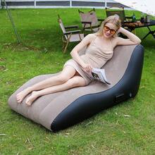 Inflatable Deck Chair, Inflatable Lounge Chair, Beach Inflatable Sofa Chair, Slouchy Sofa, Suitable For Indoor Living Room, Bedroom, Outdoor Travel, Camping, Picnic - Multicolor - View 4