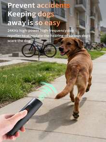 Dog Barking Deterrent, Ultrasonic Dog Barking Inhibitor, Rechargeable Dog Training Device, For Barking, Biting, Jumping, Portable Handheld Barking Control Device, Indoor And Outdoor Use, USB Charging - Multicolor - View 4