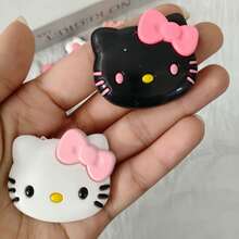 SANRIO 5/10/20pcs Cute Hello Kitty Shoe Charms - Multiple Designs Including Heart, Bow, Cat Paw Pattern And "I Love You" Slogan, Pink Accessories Suitable For Sandals, Clogs, Bags, Bracelets - Great Gift For Friends, Sparkling Shoe Decorations, Bracelet Charms, Fun Design, Durable PVC Material, High Quality Decoration (Random Style) - Multicolor - View 3