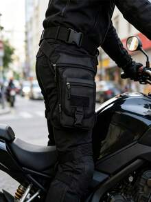 Motorcycle Riding Leg Bag/Body Bag, Multi-Functional Storage For Mobile Phone And Personal Items, Lightweight Design, Zipper Closure, Adjustable Shoulder Strap. - Multicolor - View 12