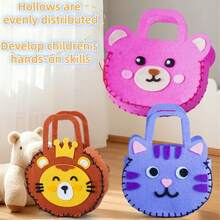 "Look What I Made!" – 5-Piece Beginner Sewing Kit For Toddlers 3-8, DIY Handbag & Ornament Craft, Plastic Needles, Great Learning Gift - Handbag Sewing 5-piece Set - View 5