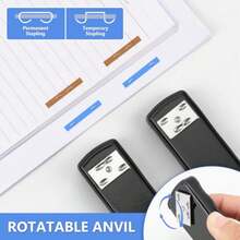 Heavy Duty Stapler, 50 Sheet Full Strip Stapler, Anti-Jam Non-Slip With 5000pcs 26/6 Staples And 1000pcs 23/8 Staples, Staple Remover, For Home, Office, And Classroom, Black - Black - View 6