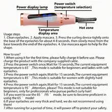 電動睫毛捲翹器，專業化妝工具，快速加熱，長效捲翹，增強睫毛弧度，USB可充電，便攜式，300mAh電池。適合女性、女孩、母親、妻子和女友的完美禮物，適用於節日、情人節、生日、嘉年華、週年紀念和其他場合。最佳禮物選擇。 - 彩色 - 查看 5