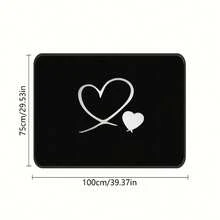 1PC Fashionable Printed Car Trunk Mat, Heart Pattern, Elegant Accessory, Travel Essential, Universal Fit For Multiple Car Models, Car Interior Decoration, Keep Your Trunk Clean And Dry, Personalized Car Trunk Mat. - Heart-shaped - View 9