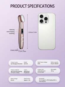 FIYIBAN 1pc Electric Eye Massager With Heat Therapy And Multi-Level Adjustment - Reduces Dark Circles And Puffiness, Constant Temperature Soothing Eye Care, Gentle Vibration, Constant Temperature Eye Care, Suitable As A Gift - Multicolor - View 8