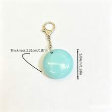 Round Rechargeable Touch Sensor LED Handbag Light, Automatic Dual Mode Portable Wallet Light, Suitable For Dark Bags, Romantic Cute Fashion Keychain Night Light, Women's USB Rechargeable Mini Bag Lighting Accessory, Long Battery Life - 藍色圓形 - 查看 11