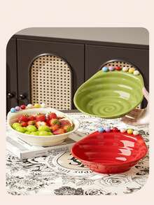 French Spiral Fruit Fork Bowl Creative Home Living Room Fruit Plate Highly Attractive Snack Candy Display Tray - Multicolor - View 3