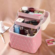 Makeup Organizers & Display Cases - Small Portable Empty Case - Wine Red - View 3