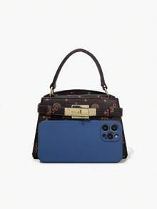 Dedoo Tas Tangan Wanita Mewah Motif Leci, Dekorasi Tali Warna Solid, Tas Bahu Selempang Ringan Multifungsi, Cocok untuk Berbelanja dan Kencan - MultiWarna - View 10