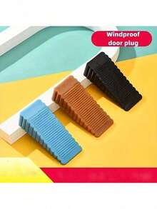 6pcs Wedge-Shaped Silicone Door Stoppers, Silicone Resin Door Stoppers - Anti-Collision, Silicone Anti-Collision Door Stoppers, Non-Slip, Windproof, No Drilling Required, Rubber Door Stoppers, Strong Grip - Home Safety And Door Protection Set - Non- - Multiple Styles - View 6