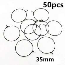 50pcs 20-40mm Beading Hoops Earrings Big Circle Ear Hoops Earrings Wires For DIY Jewelry Making Accessories Supplies - Circle Hoops - View 27