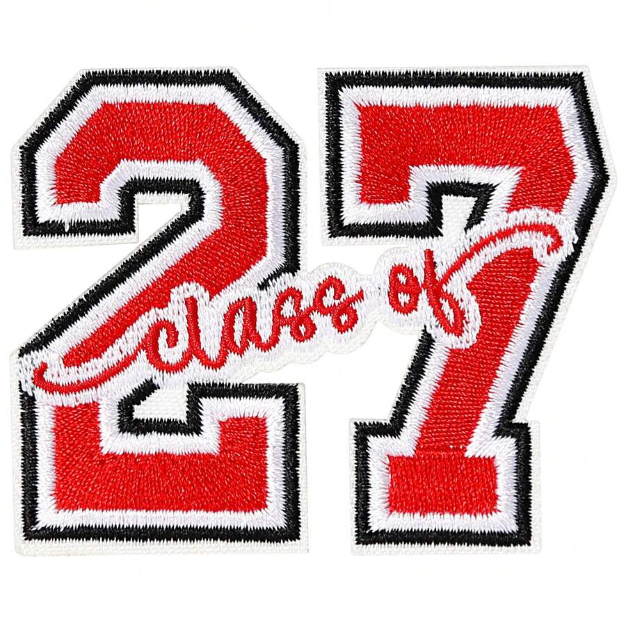 GIURKUU Class Of 2027 Large Iron On Patches, 2027 Graduation Embroidered Patch For Clothes Backpacks Hats Jackets Jeans, DIY Graduation Gift Appliques For Teachers Students