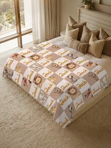 1pc Customized Name Blanket, Personalized Bed Blanket, Can Print Name, Cute Blanket, Best K-Letter Blanket, Comfortable Blanket, Home Gift, Birthday Gift, Christmas Gift, Personalized Gift, Gift For Son/Daughter, Gift For Friend - Style 1 - View 2