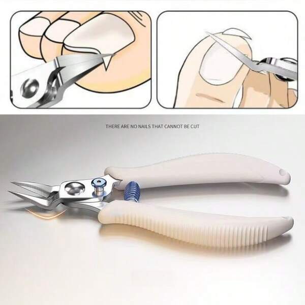 2pcs Toenail Scissors Beak Style Stainless Steel Nail Clippers And Nail Files, Anti-Slip Handle Foot Care Tools, Suitable For Thickened Toenails And Ingrown Toenails, Suitable For Men, Women, Children And Elderly