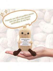1pc Hand-Woven Plush Doll Ornaments Words Of Positive Energy Encouragement Can Also Be Given As Small Gifts To Friends And Family. Lovely Knitting Toys Are Very Suitable For The Living Room And Desk At Home, As Birthday Gifts And Decorative Ornaments - Multicolor - View 5