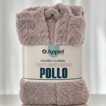 ROUPÃO MICROFIBRA FLANNEL APPEL QUENTINHO PARA FRIO MACIO - MINERAL - Visão 2