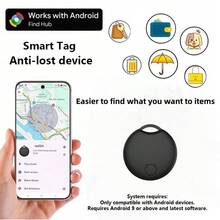 RSH 2pcs Wireless Smart Tags, For Android Find My APP(System Version Needs To Be Above Android 9+),Worldwide Unlimited Distance Precise Positioning Smart Tracker Anti-Loss Device, Suitable For Keys, Backpacks, Wallets, Pets,Suitcases. Replaceable Battery, Battery Life About 1 Year. - Black - View 1