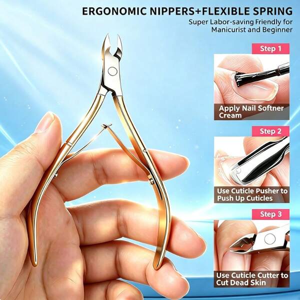 Professional Stainless Steel Nail Clipper, Sharp And Durable Cuticle Remover, Stainless Steel Nail Nipper, Manicure Salon And Home Nail Care Tools, Hand And Foot Beauty Care Tools