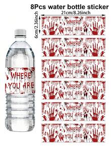 16 buah Stiker Botol Minum Halloween, Motif Hantu Kelelawar, Cocok untuk Dekorasi Halloween, Dekorasi Trick or Treat untuk Halloween, Dekorasi Rumah, Dekorasi Meja Dapur, Hadiah Halloween, Dekorasi Musim Gugur - Halloween - View 28