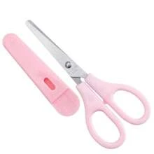 Tri-Color Stainless Steel Scissors With Rounded Tips – Stainless Steel Blades With A Protective Cover. Portable Multi-Purpose Scissors In Pink, Purple, And Light Blue. Ergonomic Design Suitable For Office, School, Home, And Art Projects. Cuts Fabric, Paper, And Metal Wire. Decorative And Lightweight. - Multicolor - View 12