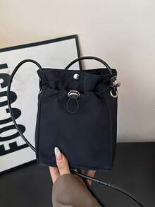 Unisex Crossbody Bag, Fashionable Minimalist Phone Bag, Drawstring Closure Design, Adjustable Shoulder Strap, Suitable For Daily And Outdoor Use - Multicolor - View 7