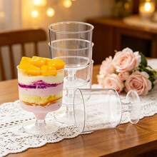 Mini 60ml Dessert Cups (Tasting Cups, Small Size, Slightly Thinner. Please Confirm Before Purchase!) - Perfect For Pudding And Appetizers - Ideal For Weddings, Parties And Events, Hand Wash Only, Event Tableware, Reusable Cups, Dessert Cups - Clear - View 7