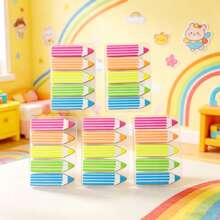 5pcs Colorful Fluorescent Index Tabs Cartoon Animal Letter Number Page Divider PET Writable Sticky Notes Notebook Classification Labels Bookmark Indicator Stickers Student Stationery Back To School Essentials - one-size - View 13