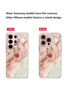 1 buah Casing Ponsel Kustom dengan Nama, Desain Apple Minimalis Marmer Warna-warni, Kreatif dan Personalisasi, Kompatibel dengan S24 Ultra/S25 Ultra dan Apple 17 Pro Max/16 Pro Max/15 Pro/14 Plus/13 Pro/12 Pro Max/11/Xs Max/8/7/6 Plus, Cocok sebagai Hadiah Ulang Tahun, untuk Pacar atau Penggunaan Pribadi, Versi Internasional, Bukan Versi Domestik - Berwarna merah muda - View 8
