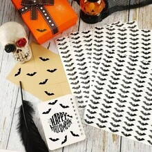 10pcs Mini Halloween Bat Doodle Stickers, Vintage Black & White Minimalist, Halloween Party Atmosphere Decoration, Suitable For Home Baking, Holiday Gift Packaging, Market Stall, Scrapbook & Card Creation, Creative DIY - Mini Halloween Bat - View 4