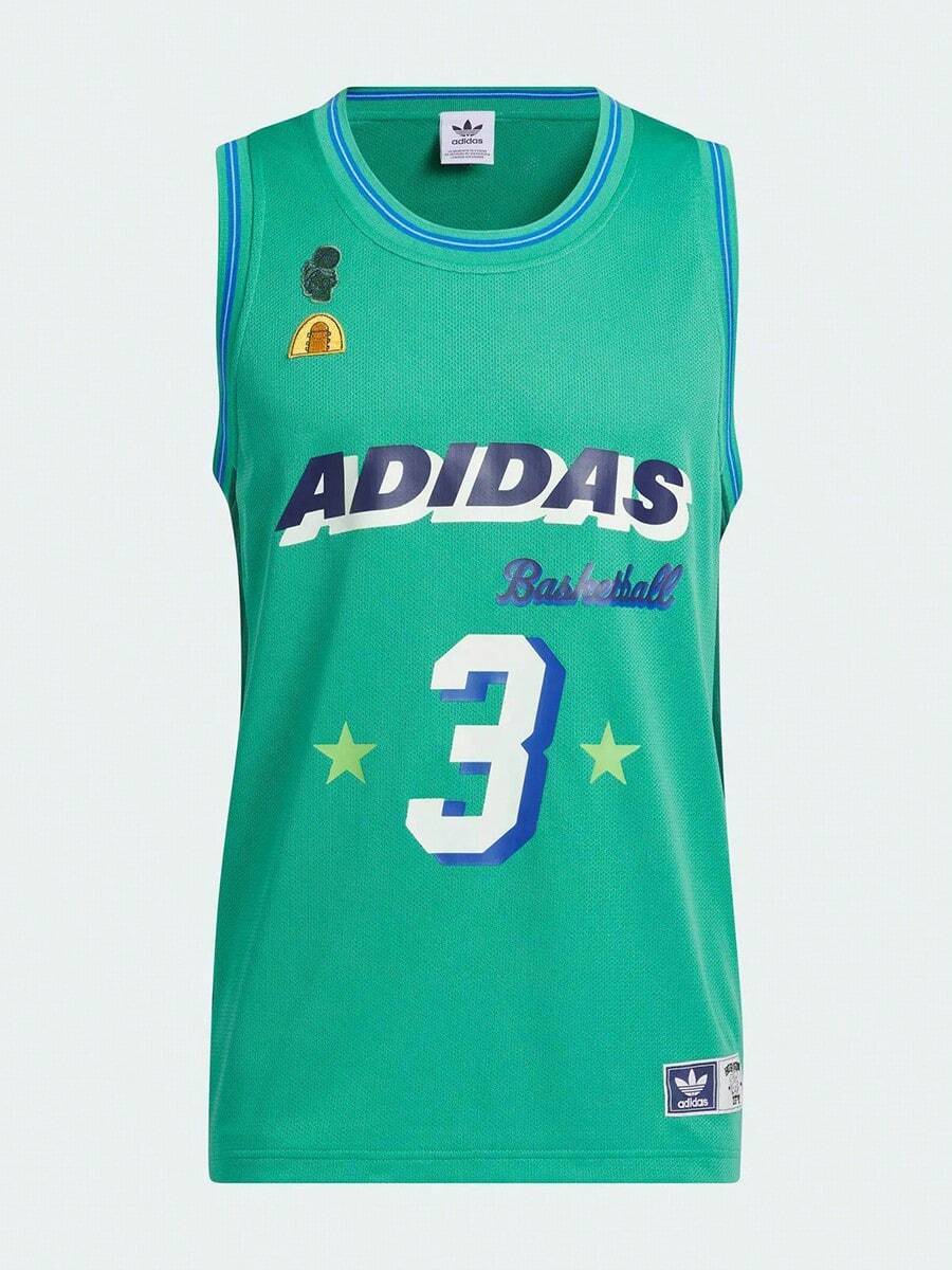 Adidas Spring/Summer Unisex Basketball Sports Comfortable Sleeveless Round Neck Tank Top IT9954 - Light Lawn Green/forest Green - View 1
