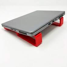 Portable Laptop Stand, 3D Printed Ventilated Ergonomic Laptop Riser, Lightweight Compact Desktop Cooling Bracket, Improves Heat Dissipation And Posture, Universal Fit For All Laptops, Suitable For Office And Home Use - A - View 2