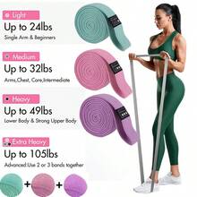 1 Set Unisex Fitness Yoga Resistance Bands Hip Circle Thigh Circle Squat Band Home Gym Equipment - Multicolor - View 4